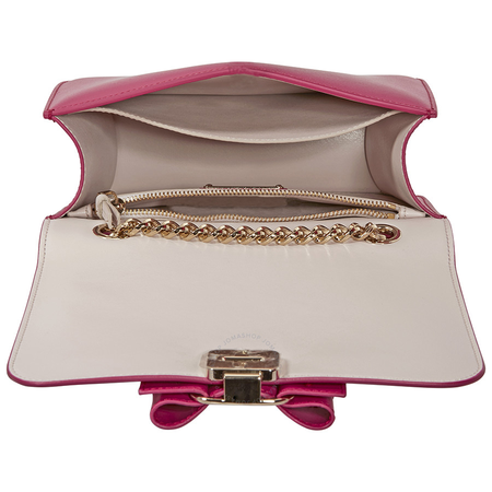 Ferragamo Vara Bow Leather Crossbody Bag- Begonia 21G8770 685835