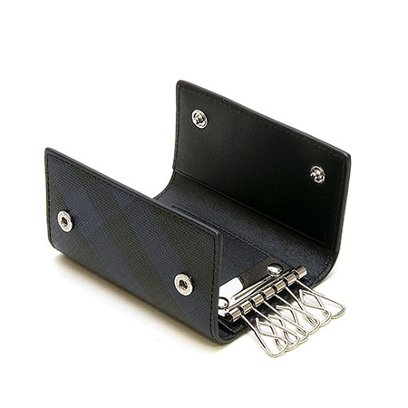 Burberry Men's Burberry Accessories MSLG Keycase London Check Navy Ldn Ck Coll Irby 4016303