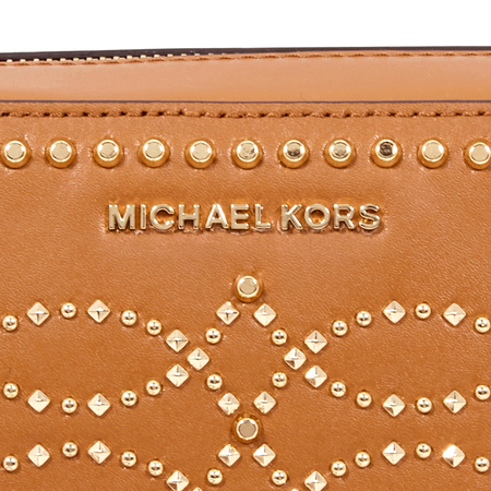 Michael Kors Ginny Medium Studded Leather Crossbody- Acorn 32F8GF5M2U-203
