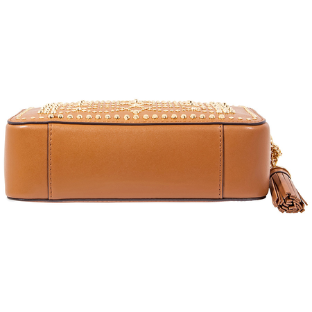 Michael Kors Ginny Medium Studded Leather Crossbody- Acorn 32F8GF5M2U-203