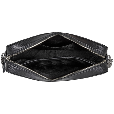 Michael Kors Jet Set Travel Large Saffiano Leather Crossbody- Black 32S4STVC3L-001
