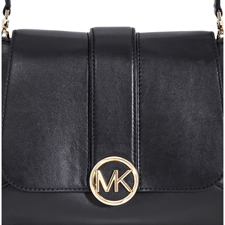 Michael Kors Lillie Medium Leather Shoulder Bag- Black 30F8G0LF2T-001