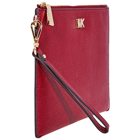 Michael Kors Medium Leather Pouch- Maroon 32S8GF9P2L-550