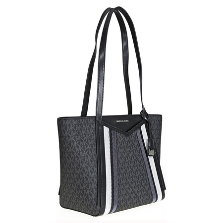 Michael Kors Whitney Small Signature Logo Print Tote- Grey/Multi 30F8SN1T0B-913