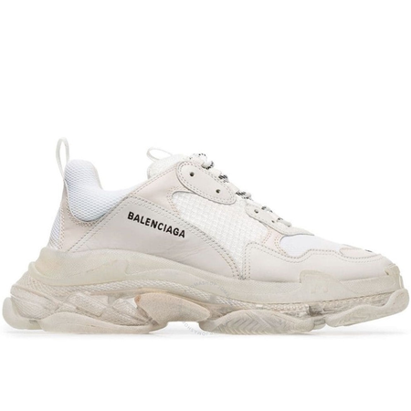 Balenciaga Men's White Triple S Clear Sole Sneakers 541624 W09E1 9000