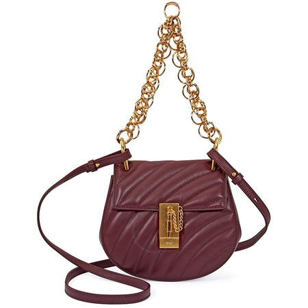 Chloe Drew Bijou Mini Quilted Shoulder Bag- Burnt Brown C18US107A04-25B