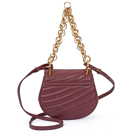 Chloe Drew Bijou Mini Quilted Shoulder Bag- Burnt Brown C18US107A04-25B