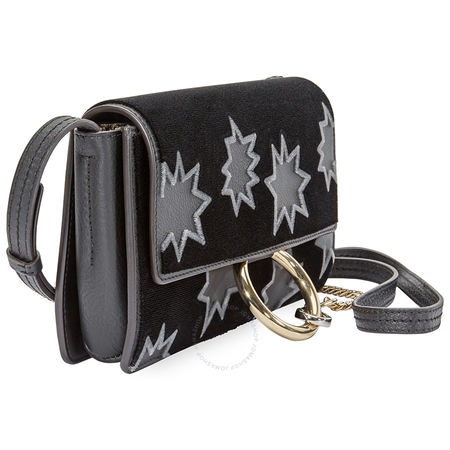 Chloe Ladies Shoulder Bag Faye Black Faye Small Shoulder Bag S127HGS001
