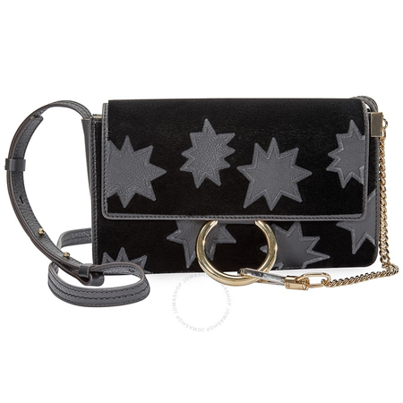 Chloe Ladies Shoulder Bag Faye Black Faye Small Shoulder Bag S127HGS001