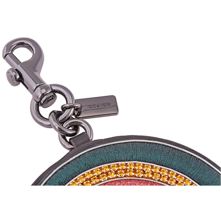 Coach Ladies Bag Charm Multicolor Emblished Rainbow Keychain 27254 BKE1L