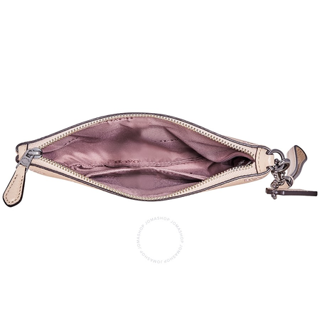 Coach Ladies Leather Beige Heart Small Wristlet 29667 DKNQ1