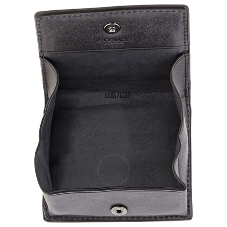 Coach Men's Coin Purse Leather Midnight Oragami Coin Case Sc 28355 MID