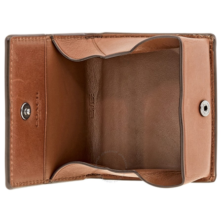 Coach Men's Coin Purse Leather Saddle Oragami Coin Case Sc 28355 SAD