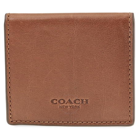 Coach Men's Coin Purse Leather Saddle Oragami Coin Case Sc 28355 SAD