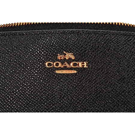 Coach Pebbled Leather Cosmetic Bag- Black 53067-BK