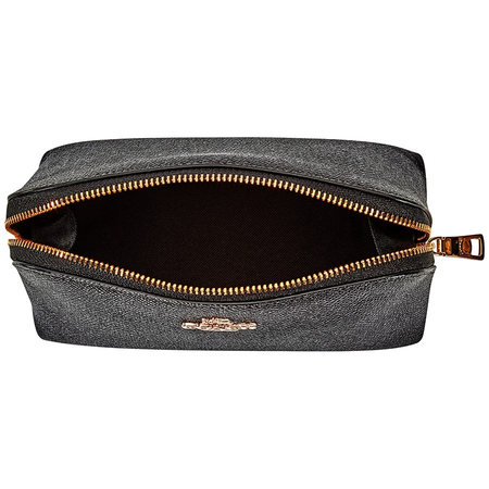 Coach Pebbled Leather Cosmetic Bag- Black 53067-BK