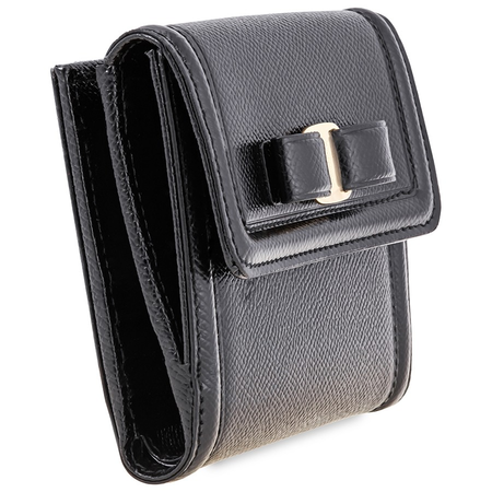 Ferragamo Bow French Wallet black 22C911 673755 22C911 673755