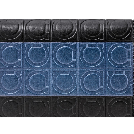 Ferragamo Firenze Gancini Credit Card Holder Black 66A475 713715 66A475 713715