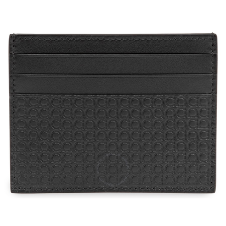 Ferragamo Gancini Credit Card Holder Black 66A504 714534 66A504 714534