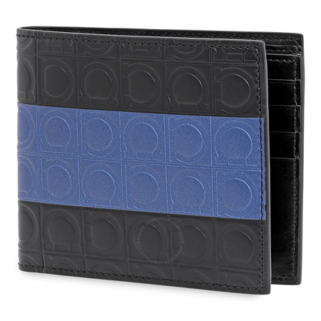 Ferragamo Ferragamo Gancini Wallet Black/Utramarine Blue 66A472-713702