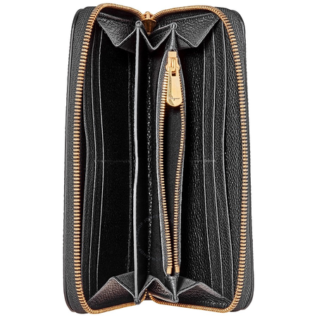 Ferragamo Gancini Zip Around Wallet Black 22D291 716198 22D291 716198