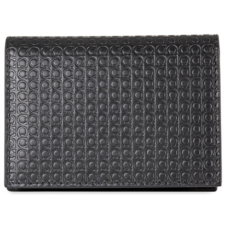 Ferragamo Mini Gancini Card Holder Black 66A505 714537 66A505 714537