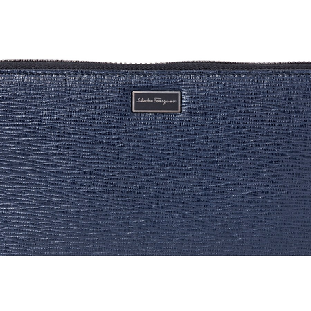 Ferragamo Revival Accordion Leather Wallet - Blue 660911678969