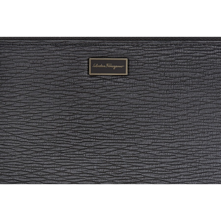 Ferragamo Revival Accordion Leather Wallet - Grey 660911678967