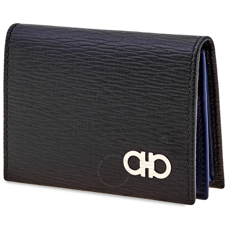 Ferragamo Revival Gancini Card Case Black 66A062 685949 66A062 685949