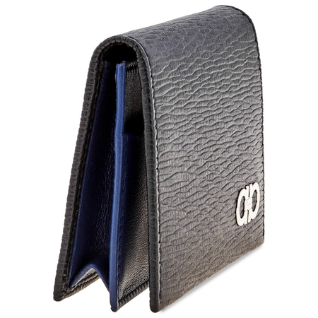 Ferragamo Revival Gancini Card Case Black 66A062 685949 66A062 685949