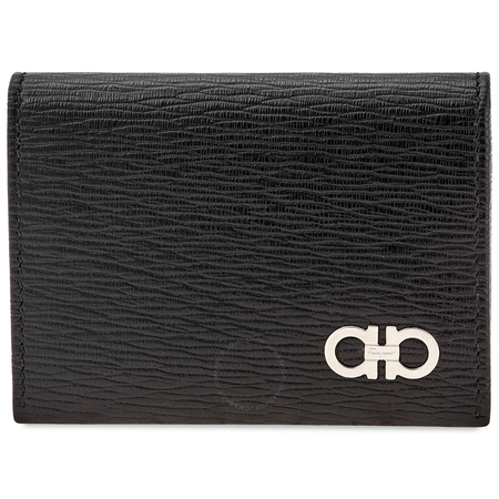 Ferragamo Revival Gancini Card Case Black 66A062 685949 66A062 685949