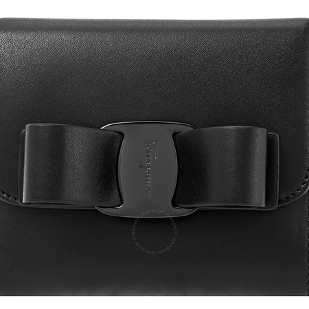 Ferragamo Vara Black Leather bifold Wallet black 22D268 691208 22D268 691208