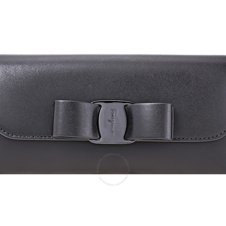 Ferragamo Vara Bow Continental Wallet w/document holder black 22D269 691214