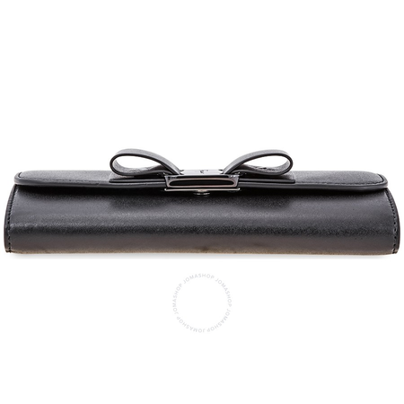 Ferragamo Vara Bow Continental Wallet w/document holder black 22D269 691214