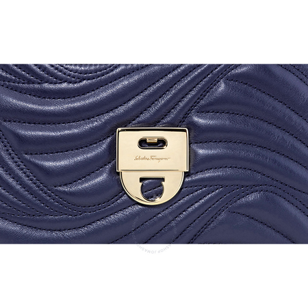 Ferragamo Lexi Small Quilted Leather Shoulder Bag- Mirto 21G9000 684295
