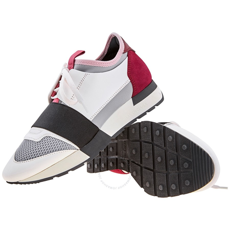 Balenciaga Ladies Sneaker Race Gray, Rose Shoe Race Mix Meterial 500584 W0YXT 1467