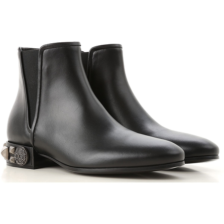 Dolce and Gabbana Dolce & Gabbana Ladies Black Leather Chelsea Boots CT0445 AV676 80999