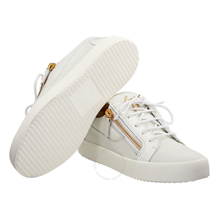Giuseppe Zanotti Men's White Double Zip Low Sneaker RU7000WH