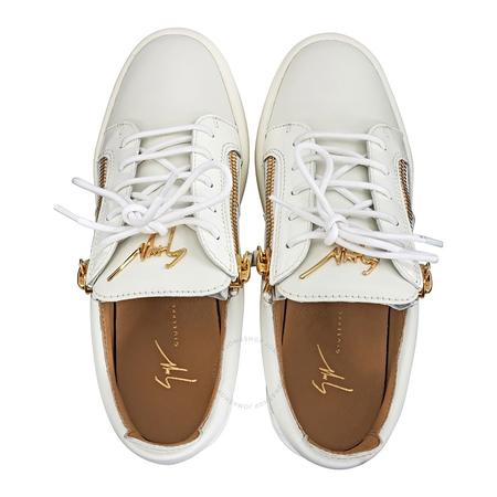 Giuseppe Zanotti Men's White Double Zip Low Sneaker RU7000WH