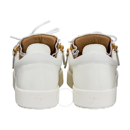 Giuseppe Zanotti Men's White Double Zip Low Sneaker RU7000WH