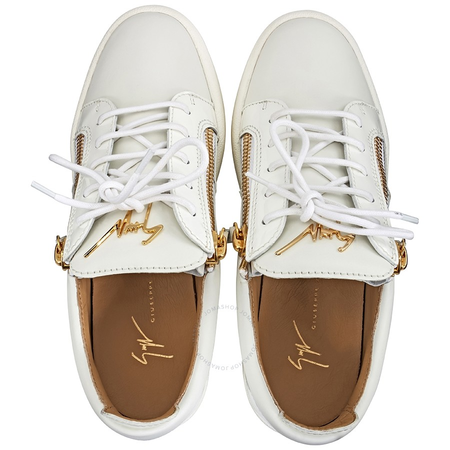 Giuseppe Zanotti Men's White Low-Top Sneakers- Size 40 RU7000-40