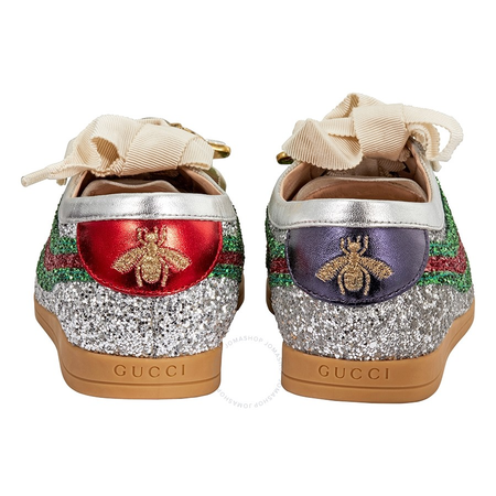 Gucci Gucci Glitter Sneakers in Silver -GC494608KSPC08165