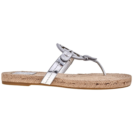 Tory Burch Ladies Sandal Espadrille Silver Miller Espadrille Sandal 47743-040