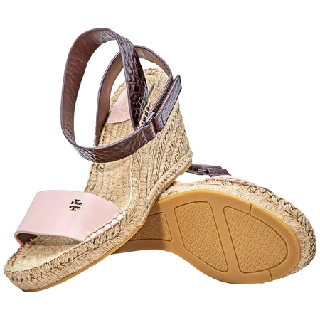 Tory Burch Ladies Wedge Espadrille Bordeaux, Pink Bima 90Mm Wedg Espadrille 50514-655