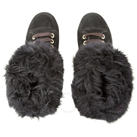 UGG Antoine Fur Cuff Sneakers in Black 1019110-BK