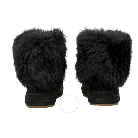 UGG Antoine Fur Cuff Sneakers in Black 1019110-BK