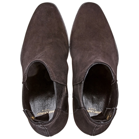 Yves Saint Laurent Wyatt Chelsea Boots in Black Suede YSL443208D5X00100
