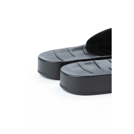 Jimmy Choo Ladies Slipper  Black Rey F Slide Crystal Sandals Size 37 184 REY/F CYR BLACK MIX