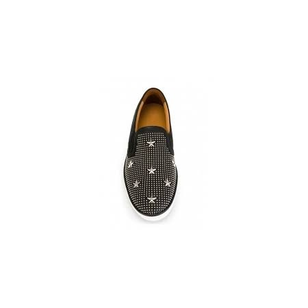 Jimmy Choo Men's Sneaker Black, Silver Grove Slipon Studs Stars Size 41 141 GROVE SXX BLACK/SILVER