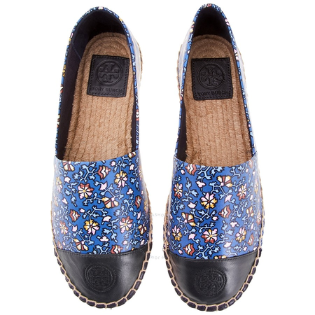 Tory Burch Ladies Black Floral Colorblock Espadrilles 50523-492